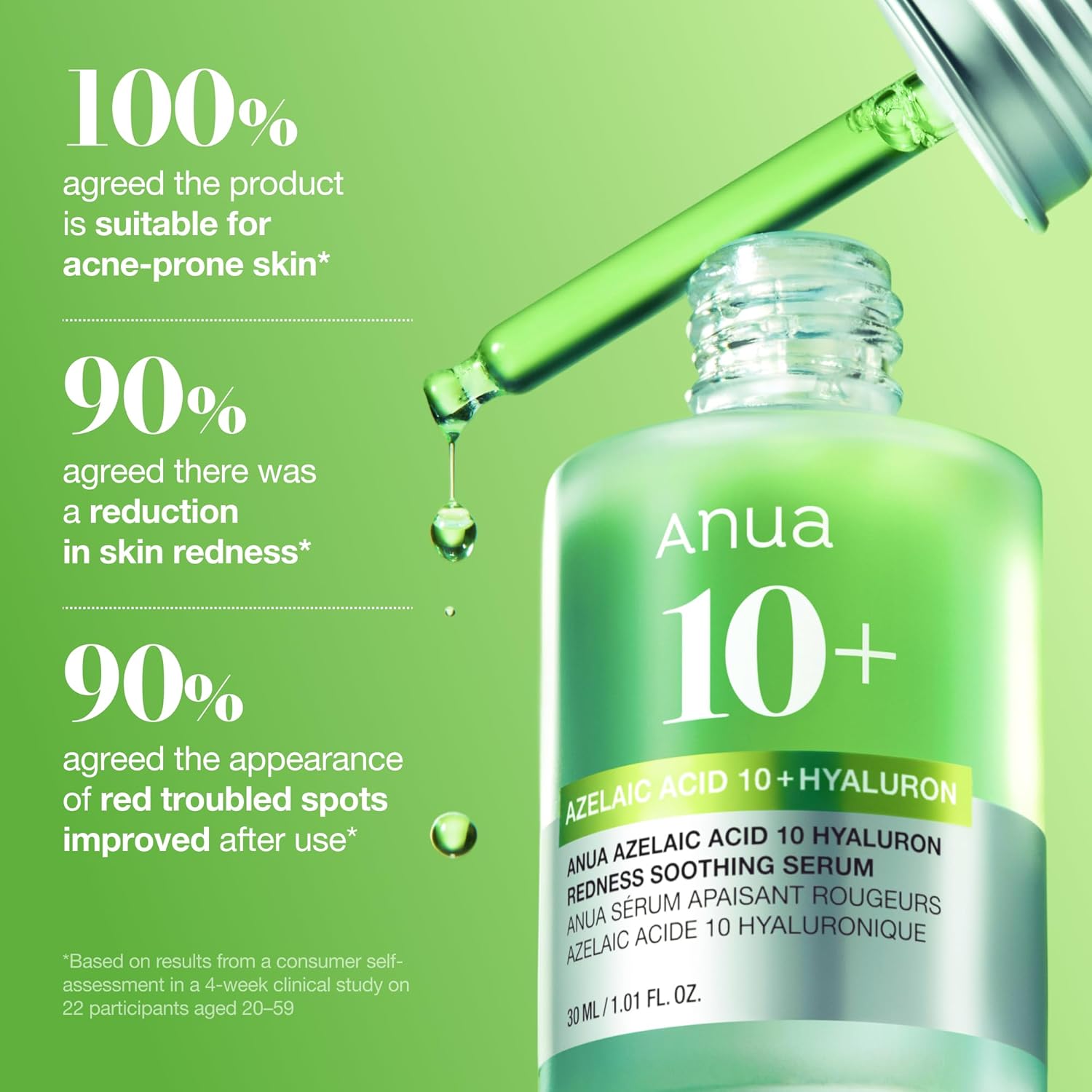 AZELAIC ACID 10 HYALURON REDNESS SOOTHING SERUM