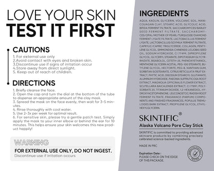 Alaska Volcano Blackhead &amp; Pore Deep Cleansing Clay Mask Stick